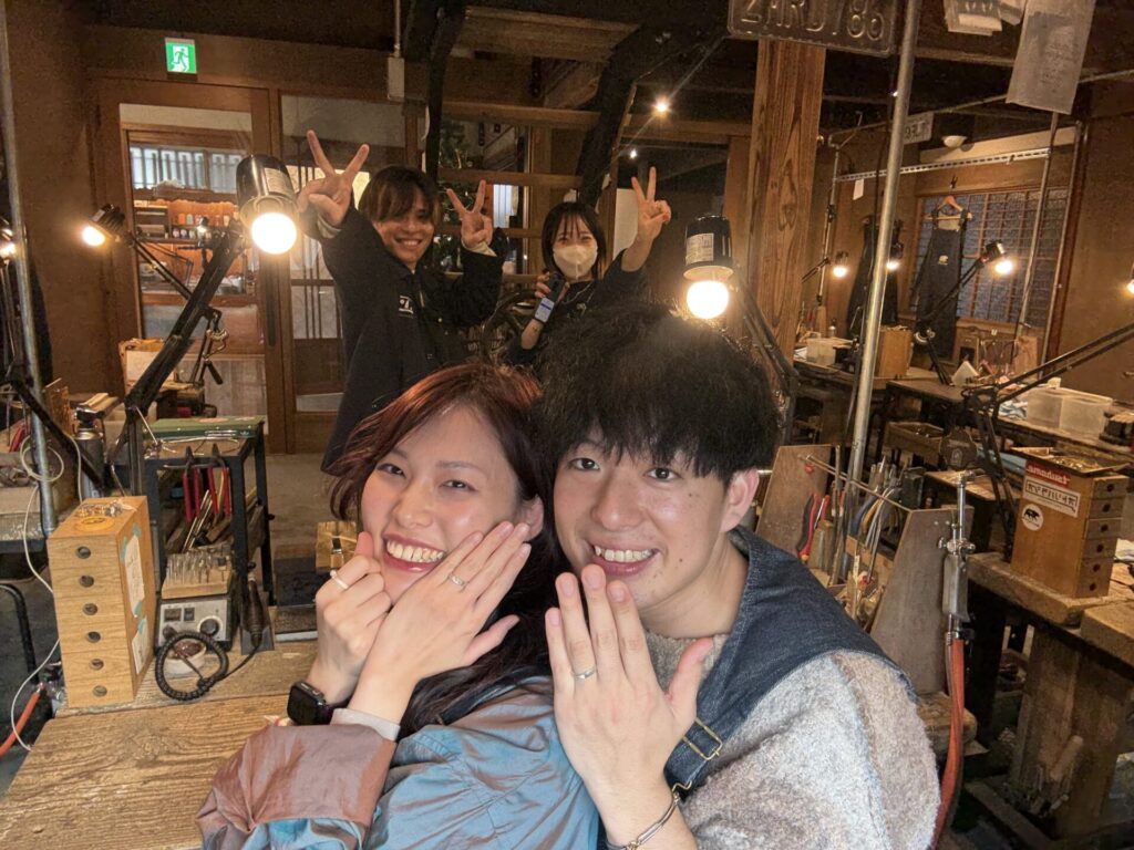 笑顔100点満点！お洒落カップルのリング製作体験（大分店）
