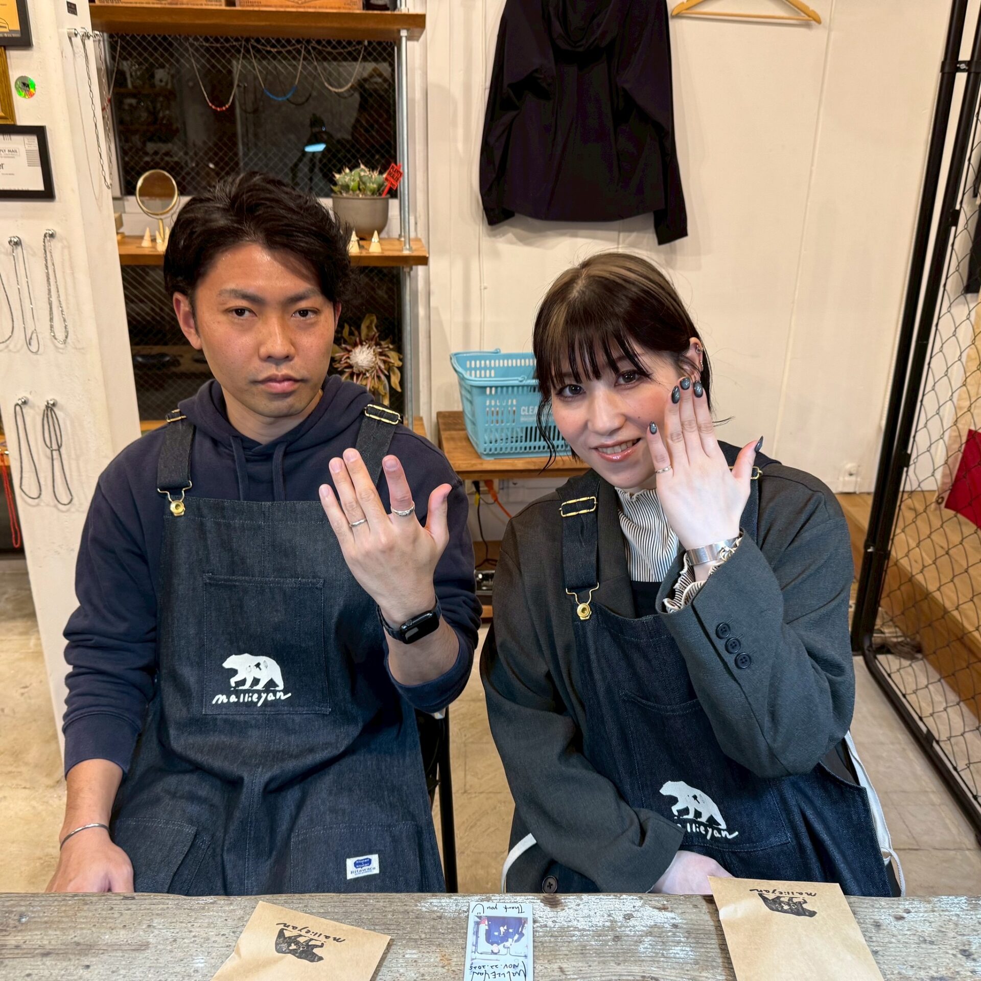 仲良し夫婦でご来店！吉祥寺・井の頭リング製作体験（東京店）
