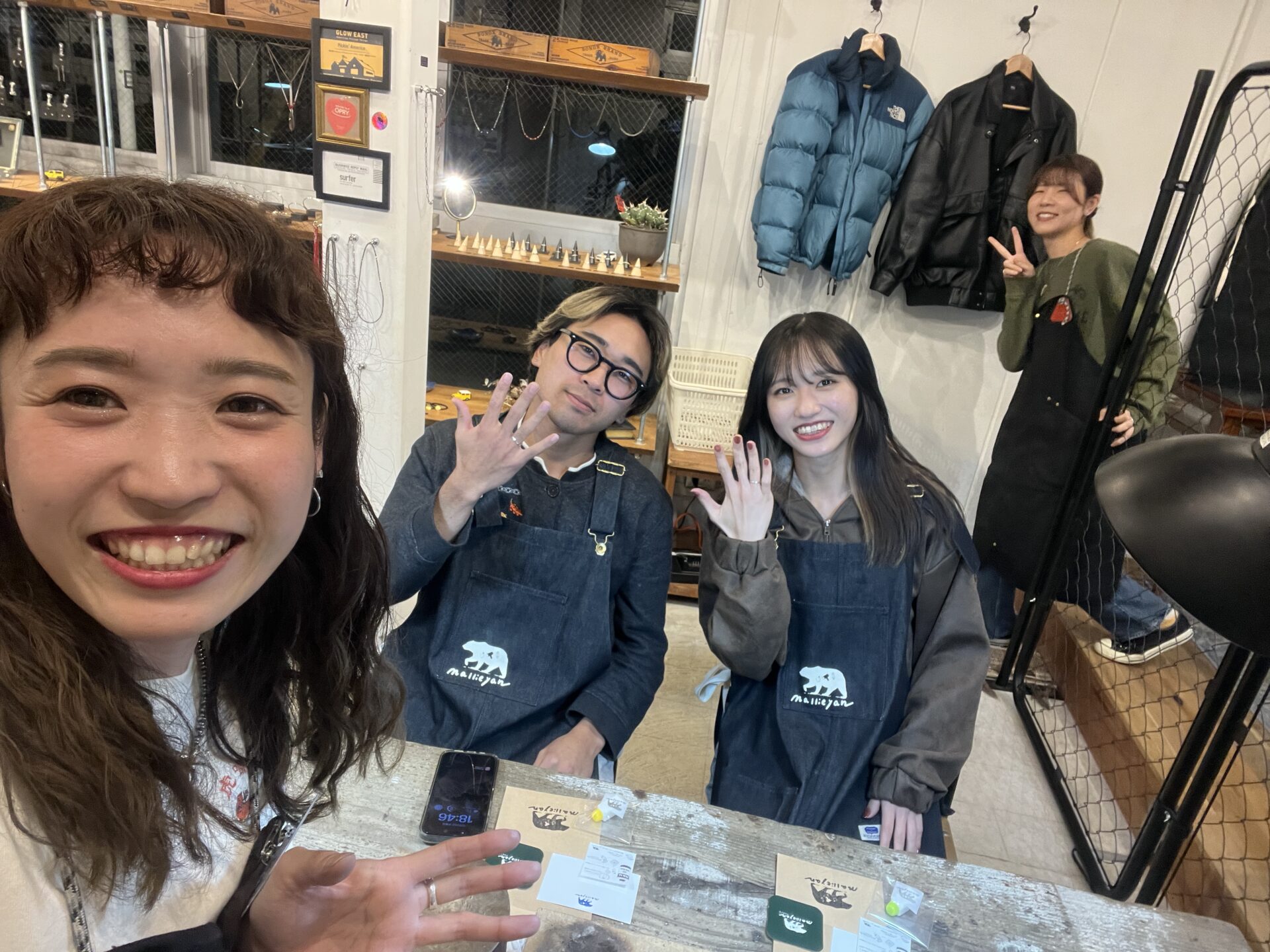 槌目と刻印のペアリング製作体験工房（東京店）